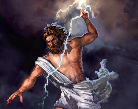 زئوس خدای آسمان درخشان و توفان و آذرخش
