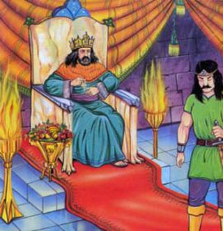 افراسیاب بر تخت پادشاهی ایران